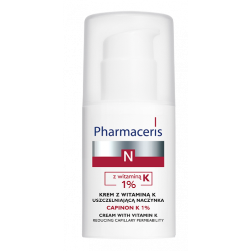 PHARMACERIS N  Capinon K 1% cream with vitamin K reducing capillary permeability, 30ml