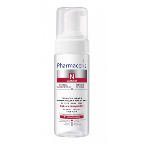 PHARMACERIS N Gentle capillary strengthening cleansing mousse for face and eyes PURI-CAPILIQMUSSE, 150ml