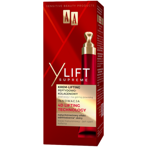 AA Y LIFT SUPREME Peptide-collagen lifting under eye and upper eyelid cream 15ml