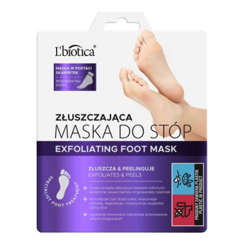 LBIOTICA EXFOLIATING SOCKS EXFOLIATING FOOT MASK EXFOLIATES AND PEELS 1 PAIR