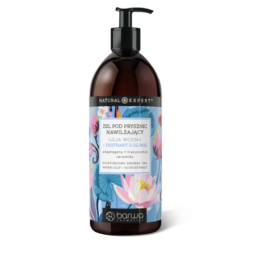 BARWA NATURAL EXPERT MOISTURIZING SHOWER GEL WATER LILLY + OLIVE EXTRACT 480ML