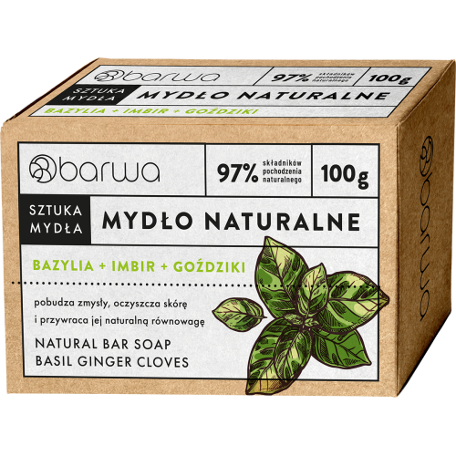 BARWA NATURAL BAR SOAP Basil Ginger Cloves 100g