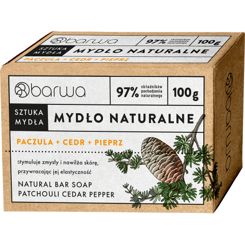 BARWA NATURAL BAR SOAP Patchouli Cedar Pepper 100g