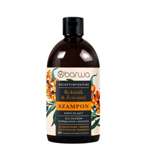 BARWA RECEPTURY NATURY Sea Buckthorn + Ginseng Moisturizing Shampoo 380 ml