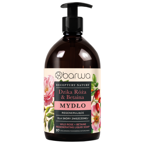 BARWA RECEPTURY NATURY Regenerating liquid soap Wild Rose + Betaine 480 ml