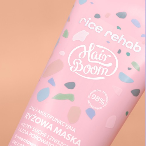 BODY BOOM  Hairboom Rice Rehab- 4 in 1 Multifunctional Rice Hair Mask, 200ml