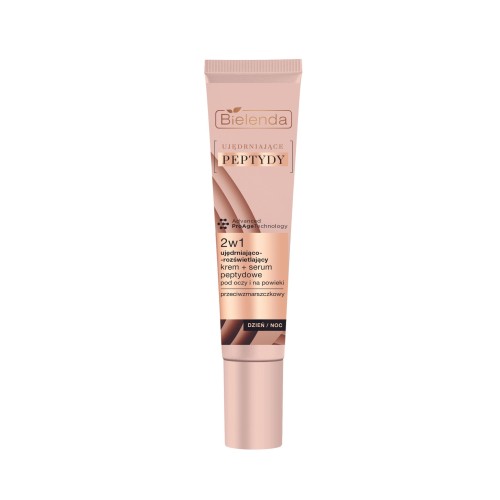 BIELENDA FIRMING PEPTIDES FIRMING AND ILLUMINATING ANTI-WRINKLE CREAM + PEPTIDE SERUM UNDER THE EYES AND EYELIDS 15ML