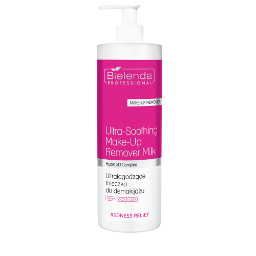 BIELENDA PROFESSIONAL REDNESS RELIEF ULTRA-SOOTHING MILK FOR MAKE-UP REMOVAL FOR FACE, EYES AND LIPS 500ML