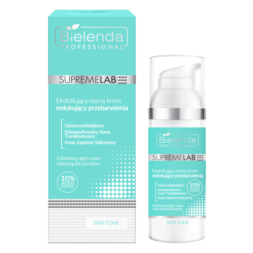 BIELENDA SUPREMELAB SKIN TONE EXFOLIANT NIGHT CREAM REDUCING DISCOLORATIONS 50 ml