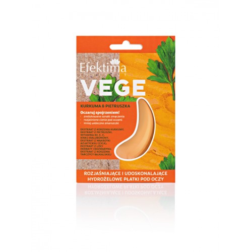 EFEKTIMA VEGE BRIGHTENING AND PERFECTING HYDROGEL EYE PADS TURMERIC AND PARSLEY 1pair