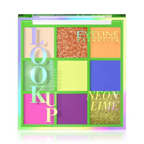 EVELINE EYESHADOW PALETTE LOOK UP 9 COLORS NEON LIME