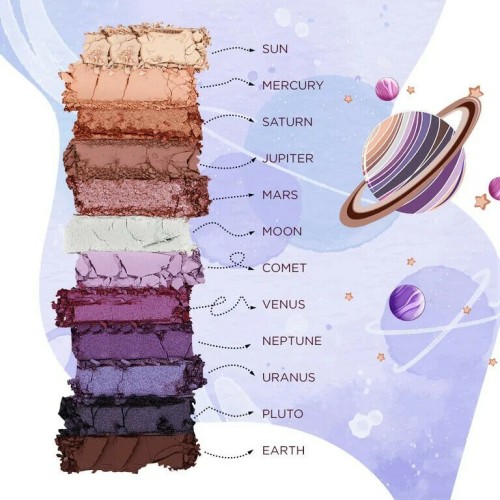 EVELINE MYSTIC GALAXY Eyeshadow palette 12 colors 12g
