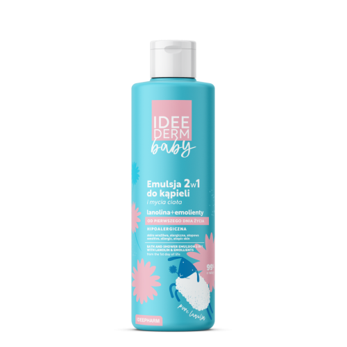 IDEEPHARM IDEE DERM BABY bath and shower emulsion 2 in 1 with lanolin & emollients from the 1st day of life 400ml
