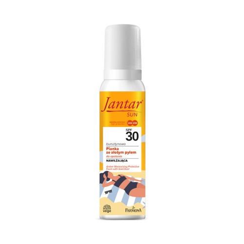Famona JANTAR SUN Amber moisturizing protective foam with gold dust SPF 30 150ml