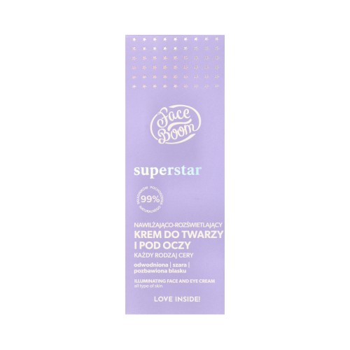 BODY BOOM FaceBoom SUPERSTAR MOISTURIZING AND BRIGHTENING FACE AND EYE CREAM 50ml EXP: 04.2026