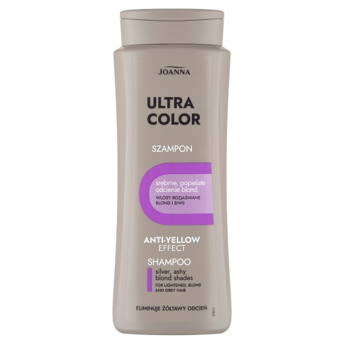 Joanna Ultra Color System Silver Hair Shampoo Silver and Ash Shades of Blond 400ml