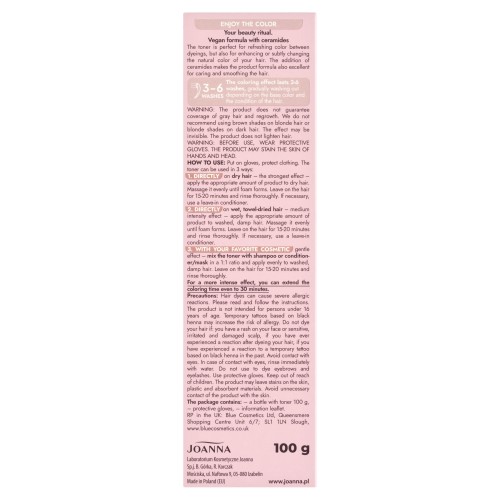 JOANNA ULTRA COLOR HAIR TONER Chilli latte 100 g