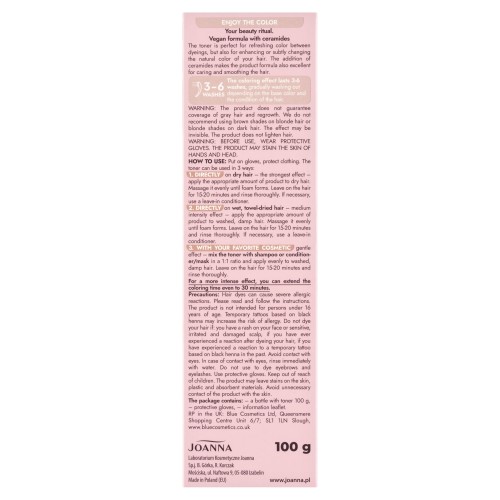 JOANNA ULTRA COLOR HAIR TONER Milk chocolate 100 g