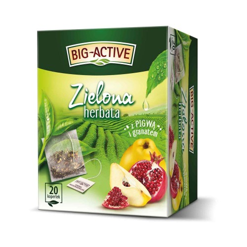 HERBAPOL BIG ACTIVE GREEN TEA WITH QUINCE & POMEGRANATE 40 BAGS