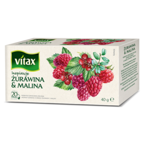 VITAX INSPIRATIONS CRANBERRY & RASPBERRY 20 BAGS