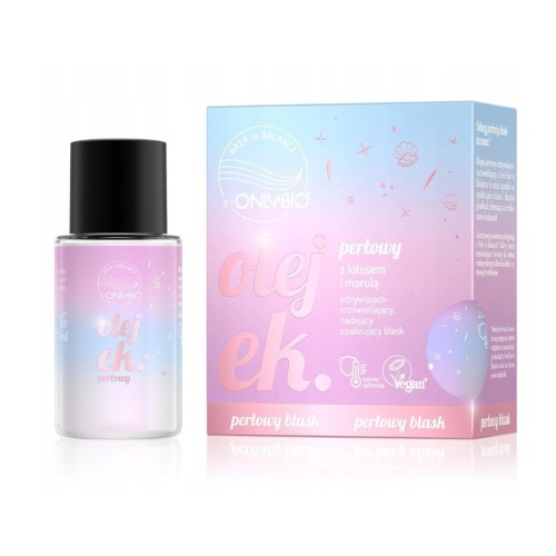 ONLYBIO HAIR IN BALANCE Pearl Hair Oil with an opalescent illuminating effect 20 ml