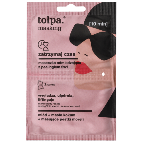 TOLPA MASKING STOP TIME 2-in-1 rejuvenating mask with peeling, 2x5 ml