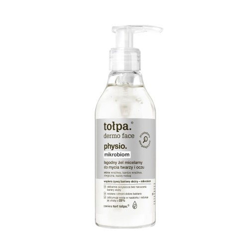 TOLPA DERMO FACE PHYSIO MIKROBIOM gentle micellar gel for cleansing the face and eyes, 195 ml
