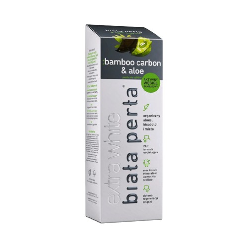 BIALA PERLA Black toothpaste: bamboo carbon & aloe 75ML