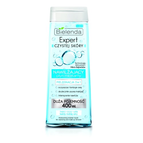 BIELENDA CLEAN SKIN EXPERT 3 in 1 Moisturizing Micellar Water, 400ml