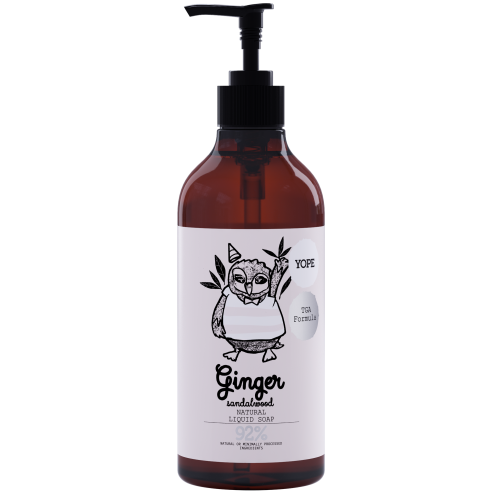 YOPE NATURAL TGA LIQUID HAND SOAP WITH GINGER AND SANDALWOOD 500ML